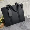 10a Mode Metalcase Metal Fashion Men's Bag Design Simple Logo Logo Tote Tote Black Handbag Onthf