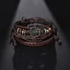 Beadered Memolissa Vintage Gothic Punk Woven упаковочный кожа браслет для мужчин Scorpion Life Tree Beads Этнические племя