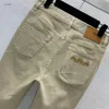 Marka dżinsy kobiety Jean Designer Pants moda logo frotto haft haftowe dżinsy proste rurę chude spodnie z środkową talią dżinsy 25 kwietnia