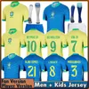 22/23 2024 2025 Brazils Soccer Jerseys L.Paqueta Neymar Vini Jr. 23 P.Coutinho Richarlison Football Shirt G.Jesus T.Silva Bruno G. Pele Casemiro Men Women Kids Set Jersey