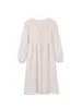 Vestidos informales de leche blanca Vestido fufu para mujeres 2024 Falda de estilo de manga larga de primavera y otoño