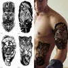 Tatuaż transfer Wodoodporna TETATOO TATTOO ZKŁADA BIG TIGER Lion Wolf Rose Arm Tattoo Tattoo Tattoo Man Woman Tattoo Tattoo Tattoo Art Tatuajes 240426