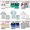 Casablanca Shirts Mens Shirts Shorts Designer Shorts Slim Fit Fashion Designer Casual Clothing High Quality