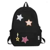 Sacs d'école Solid Star Twist Zipper grande capacité Sac en velours côtelé Classics Simple Sac à dos 2024 Lumière pour les filles et les garçons