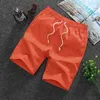 Erkek şort yaz erkekleri koşu şort şık baskılı plaj sıcak pantolonlar Bermuda erkek elbise elastik bel pamuk şort gündelik jogging j240426