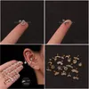 Stud New 1Pc Sier Color Stainless Steel Ear Cartilage Helix Screw Back Earring Cz Tragus Rook Conch Piercing Jewelry Drop Delivery Ea Dheda