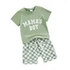 Clothing Sets Kupretty Toddler Baby Boy Summer Clothes Color Block Short Sleeve T-shirts Shorts 3 6 9 12 18 24 Month 2T Outfits Set