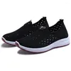 Casual Shoes Summer Women's Sports Sneakers Mode Hollow Out Breatble Leisure Walk Mjuk och bekväm