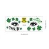 Tatuaż Transfer St Patrick S Day Shamrock Leaf Skin Tattoo Tattoo Naklejka Tymczasowa wodoodporna irlandzka St Patricks Day Party False Tattoo Clover Coin 240427