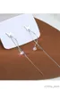 Dangle Chandelier Long Tassel Butterfly Drop Earrings Women Silver Color Fashion Ear Line Zircon Hanging Earrings Studs Summer Jewelry Party Gift