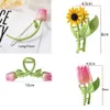 Zaciski Kobiety Tulip Flower Hair Clips Słonefrower Metal HairPins Makiup Hair Styl