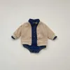 Rompers Baby Bodysuit Rechazos de collar de una pieza ropa de mezclilla para niños H240426
