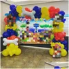 Andra evenemangsfestleveranser röd gul blå ballong Garland Arch Kit Barking Team Dog Patrol Birthday Decoration Theme Kid HomeFavor Dhkvy