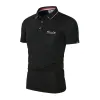 Chemises Jersey de golf à séchage rapide pour hommes, polyester respirant / spandex à manches à manches à manches décontractées à manches à manches à manches courtes, à la mode de golf à la mode d'été Clothi