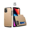 Slide Wallet Credit Card Slot Pc Cell Phone Case For Iphone 11 to 13