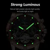 Нарученные часы Poedagar Автоматическое механическое турбиллинское запястье роскошь для мужчин Водонепроницаемое светящаяся дата