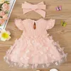 Robes de fille 0-3 NOUVELLE-NEU-BANNE BEBORNE SUMME SUMBRE SECHEMENTS LACE DE LACE ROUND COUR LACE MAIS