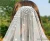 Cabelo de casamento Jóias de casamento 2m Comprimento de lesão de miçangas véu de casamento 1t Véu de noiva elegante véu de noiva