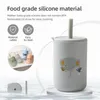 Tasses d'alimentation en silicone pour bébés gobelet de gobelet de gamme de gains de glissement pour les tout-petits collation de rangement contenant bpa bpa gratuit 240412