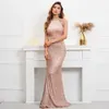 Runway jurken yidingzs elegant off schouder kralen pailletten s avonds jurk vrouwen goud feest bodycon maxi jurk long prom jurk18098 y240426