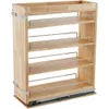 Multi-Use Wood Pull Out Spice Rack Organizer for Cabinet - Slide Out Shelf for Kitchen Pantry Organization - 5" W x 21.9" D x 25.2" H