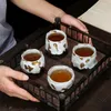 Theekopjes stoare espresso koffiekopje verguld Chinese set theekop keramische master mok turkish