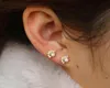 Stud 100 Real 925 Sterling Silver Gold Earrings Nostril Piercings CZ Opal Piercing Nose Curved Prong Rings Body Jewelry2684126