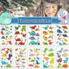 Tattoo Transfer 10 Pack Tattoo Tattoo Adesivos Cartoon Tattoos temporários Kids Arm Tattoos Kids Dinosaur Fun Tattoo Stickers 240426