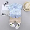 Vêtements Ensembles pour enfants Vêtements de mode Suit Nouveaux enfants Été garçons filles Strips Shirts Short 2pcs / Set Kids Toddler Vêtements pour nourrissons Sports