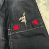 Мужские джинсы US JNCO Big Pocket Boxing Kangaroo Printed Wash Jeans Jeans Y2K Hip Hop Street Слушанная джинсовая джинсовая и женская Pantsl2404