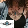 Tattoo Transfer Waterproof Temporary Tattoo Sticker Floral Geometric Mönster är sexiga falska tatuer -flash tatoo bröst midja tato för tjej kvinnor 240426