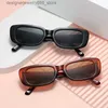 Gafas de sol 2023 NUEVO RETRO Small for Men and Women Fashion Tendencia de moda Popular cuadrado Protección UV rectangular Q240425