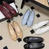 Designer Ballet Flats Womens Loafers Shoes Leather Casual Dress Shoes Le Boy C Ballerina Comfortable Summer Slip On Blue Black Footwear Inspopular Size 34-41