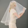 Wedding Hair Jewelry Short Elegant Horsehair Wedding Veil White Ivory Bridal Veil Cover Face No Comb Wedding Accessories