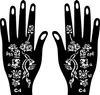 Tatueringsöverföring målning ansiktsfärger ihålig ritning india henna kit tillfällig dekal tatuering stencils kroppskonst mall 240426