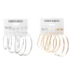 Boho Big Circle Hoop Earraring Set for Women Fashion Simple Metal Hollow Heart Geometry Earring Trendy Gioielli romantici all'ingrosso