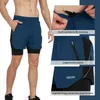 EI01 Men's Shorts ARSUXEO Mens 7 Running Shorts 2 in 1 Quick Dry Athletic Training Exercise Jogging Sports Gym With Zipper Pocket Workout d240426