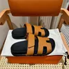 Designer Sandals Chypre Sandal Slides Women Shoes Room Slippers Noir Calfskin Leather Flat Sandal Orange Black Blanc Sunset Naturel Sandale Slipper Designer Shoes