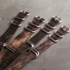 Onthelevel Leather Nato Strap 20mm 22mm 24mm Zulu Strap Vintage First Layer Cow Leather Watch Band med Five Rings Buckle #E CJ191262V