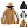 Mens Trench Coats Casual Jackets With Zipper Pockets Autumn Rq Letter Loose Colored Sportswear Hooded Jacket Charge Coat Cardigan Drop Dhead