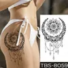 Tatuagem Transferência de tatuagem Impermeável Tattoo Tattoo Adesivo azul Rosa Mandala Henna Flash Tattoos Tiger Butterfly Body Art Arm Fake Tatoo Mulheres Mulheres 240427