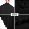 Table Cloth Elastic Table Cover for Wedding Banquet Table Skirt Black and White Color Spandex Table Cloth Outdoor Family Gathering 6 Feet 8 Feet 240426