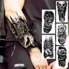 Tattoo Transfer Black Forest Temporary Tattoos For Women Men Realistic Clown Mask Skull Dahlia Fake Tattoo Sticker Forearm Leg Tatoos Hot Sale 240426