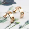 Orecchini in stile unghie alla moda Gioielli a forma di cumens oro a 4 diamond a forma di carrello con orecchini originali