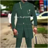 Мужские костюмы Blazers Mens White Luxury for Men Slim Fit Prom Prom Part Wedding Groomsmen Suxedo Suxedo 2pcs Модный костюм Homme b dhed4