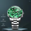 Montre-bracelets Guanqin Green Water Ghost Series 316L Précision acier Calendrier multifutile Quartz Watch imperméable Reloj para Hombre