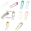 Haarclips Acetat U-Form Sticks Clip Haarnadeln Multikolor Geschenk Kopfbedeckung Anti-Skid Girls Hochzeit Daily-Wear Accessoires