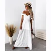 Vestidos informales Vestidos de verano Mujeres de talla grande Long Maxi White 2024