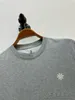 Men T Shirts Summer Snowflake Letters Decorated T-shirt with Round Neck and brunello Short Sleeve cucinelli Navy Blue White Gray