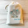 Gift Wrap 5st Pink Blue Candy Bags Elephant tema Girl eller Boy Baby Shower Dessert Table Decoration Gäst Tack Välkommen tjänst